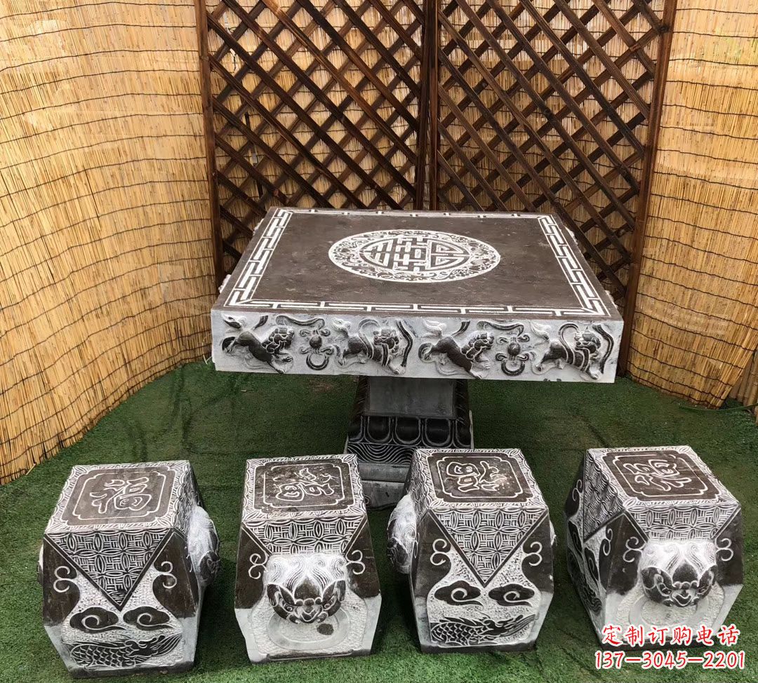 贵阳仿古石桌凳公园景观石雕