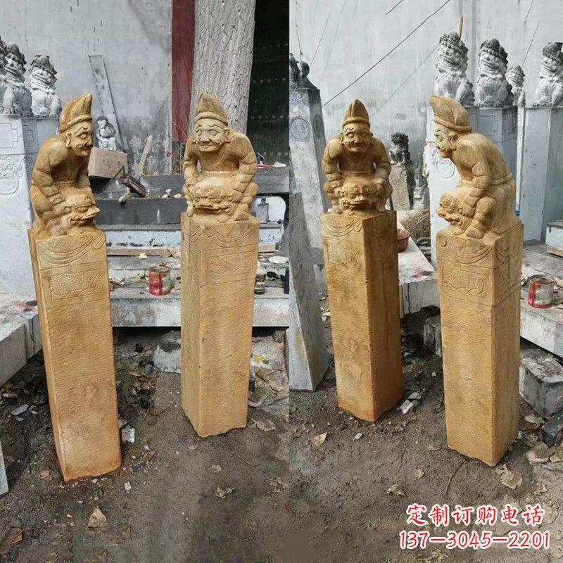 贵阳经典仿古拴马桩雕塑