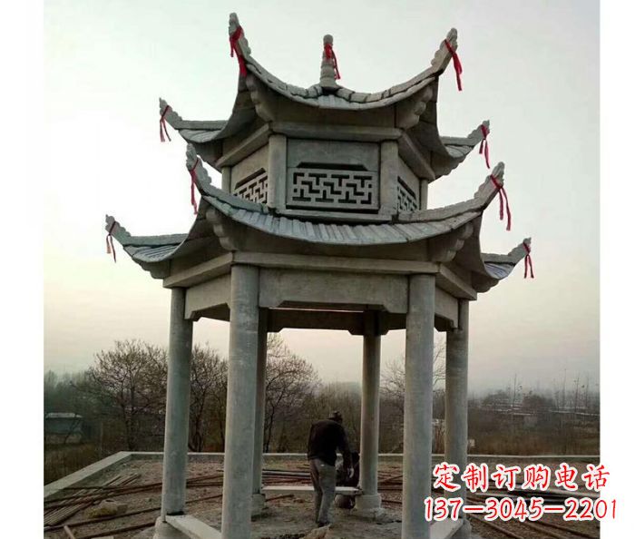 贵阳仿古双层石雕凉亭