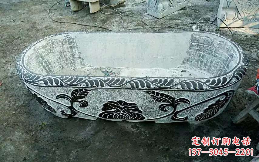 贵阳风格独特的仿古石头水缸雕塑