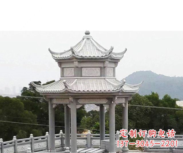 贵阳仿古双层石雕凉亭