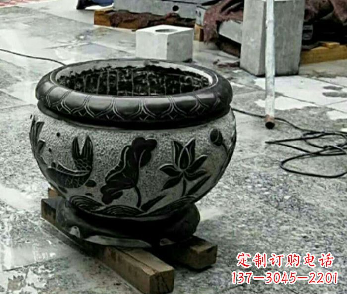 贵阳精美仿古招财水缸石雕