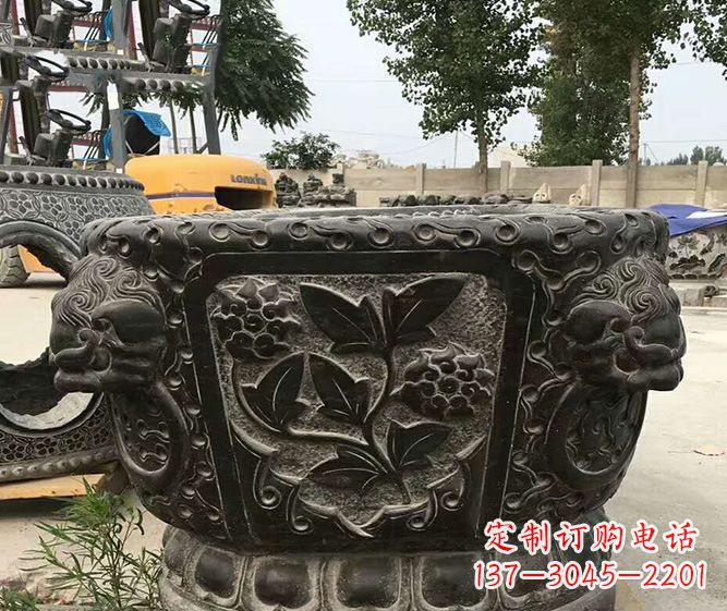 贵阳仿古招财石雕水缸