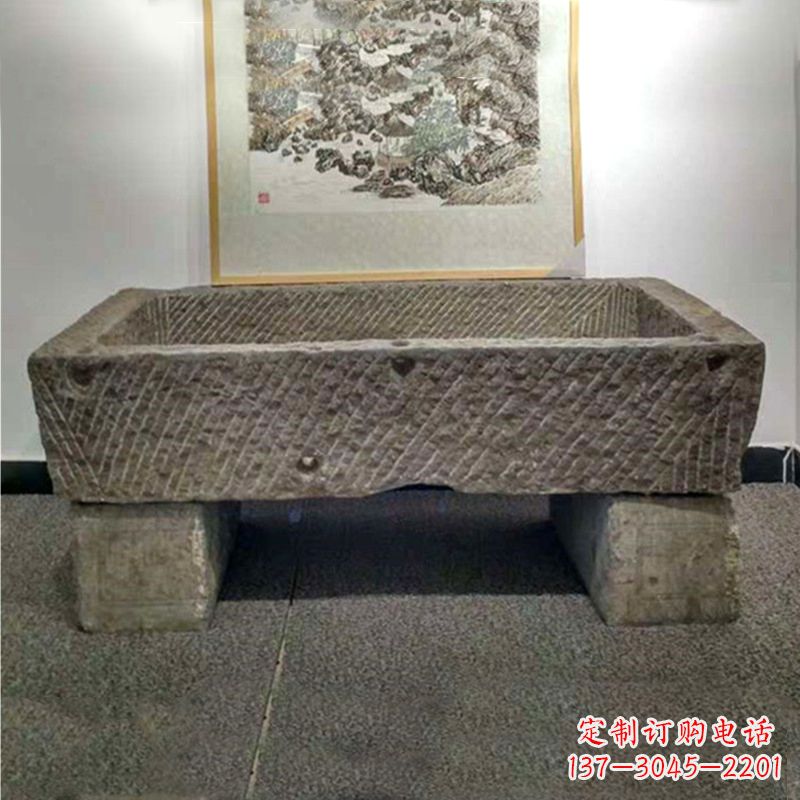 贵阳仿古做旧石槽雕塑