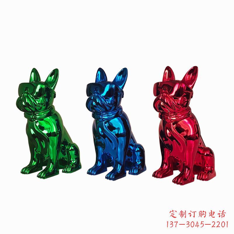 贵阳仿琉璃斗牛犬生肖狗摆件