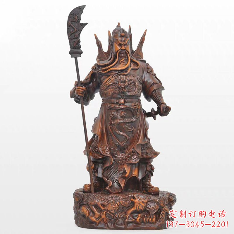 贵阳精美关公铜雕像，古朴高雅