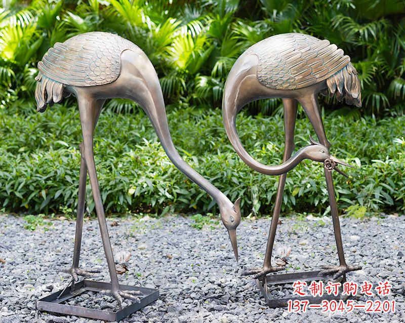 贵阳传统文化铸造仙鹤雕塑