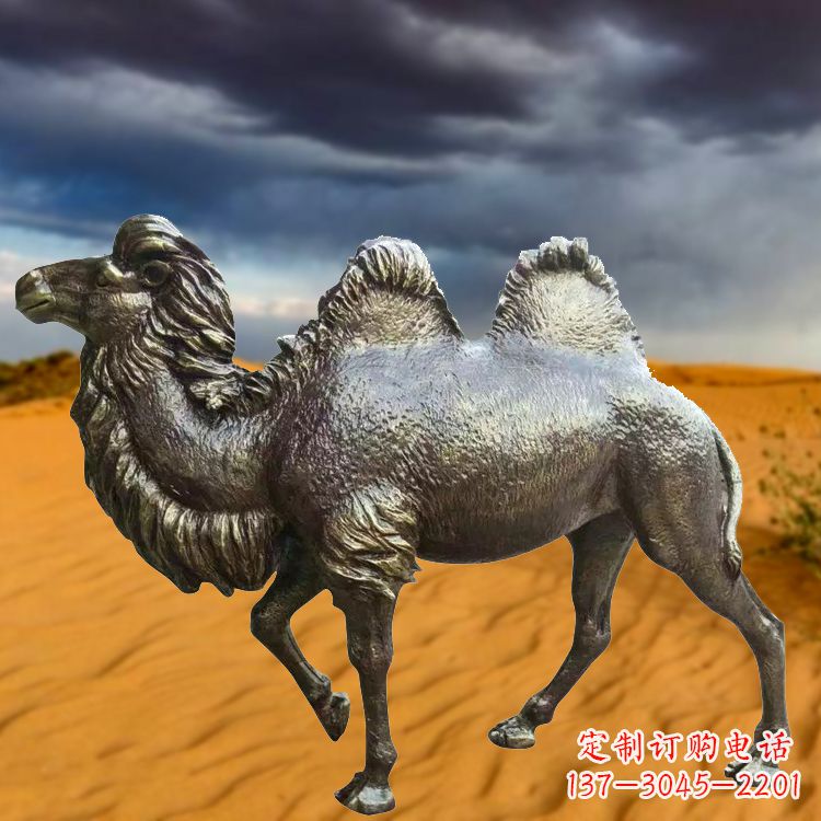 贵阳仿铜玻璃钢骆驼雕塑