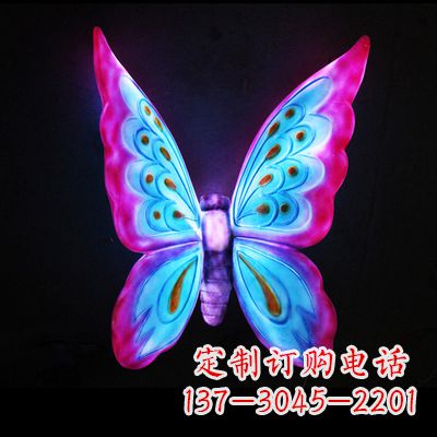 贵阳仿真蝴蝶_大号粉色发光款73x50x30