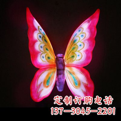 贵阳仿真蝴蝶_大号红色发光款70x50x30