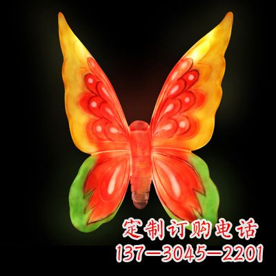 贵阳艺术雕塑大号黄色发光蝴蝶