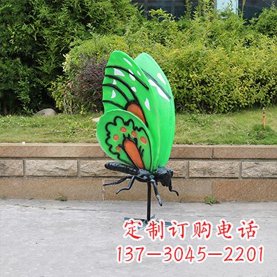 贵阳大号蓝色蝴蝶定制雕塑