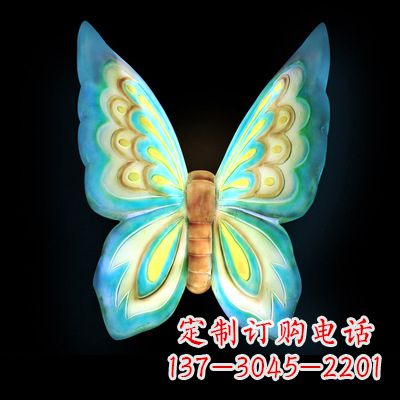 贵阳 大号蓝色发光蝴蝶塑像