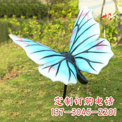 贵阳浅蓝白色蝴蝶雕塑