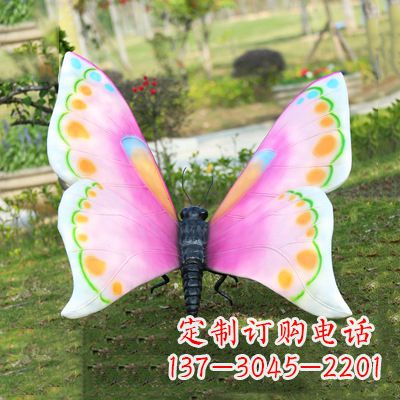贵阳紫白色蝴蝶雕塑