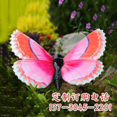 贵阳仿真蝴蝶_紫红色款80x68x35