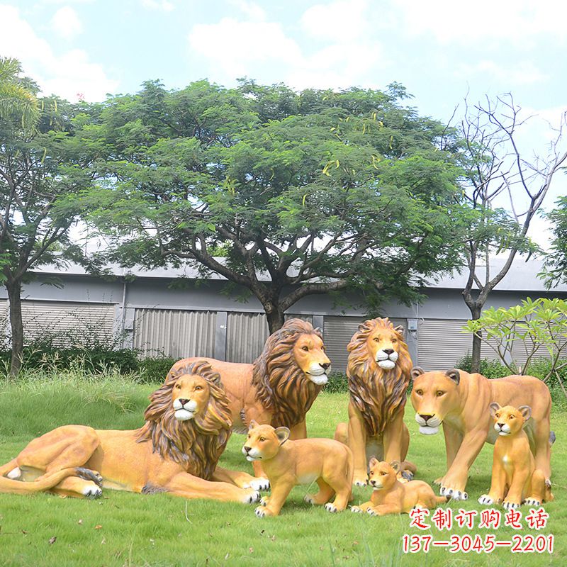 贵阳精美玻璃钢狮子雕塑