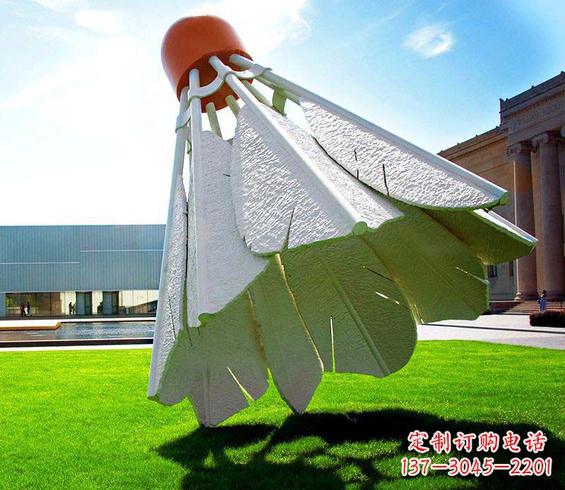 贵阳高级定制不锈钢羽毛球雕塑