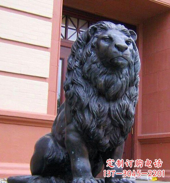 贵阳非洲狮子铜雕塑精美雕刻,精美绝伦