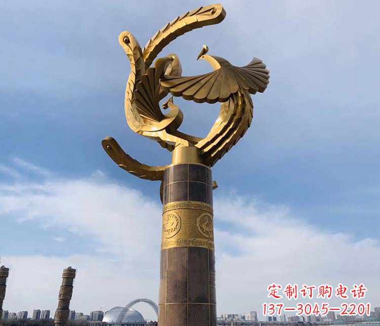 贵阳凤凰华表铜雕