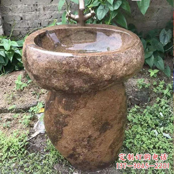 贵阳精美手雕石花盆,传承古典品位