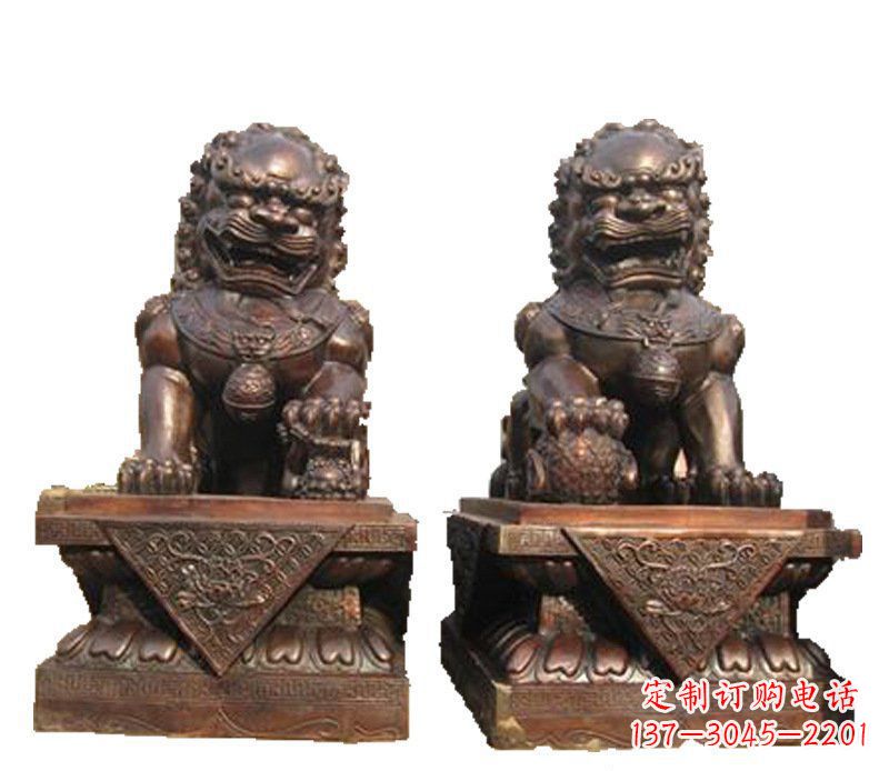 贵阳公司汇丰狮子铜雕塑摆件 (2)