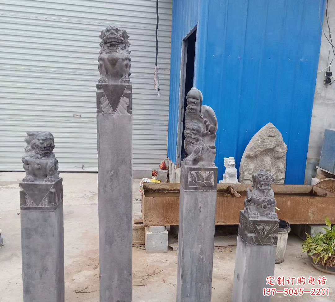 贵阳公园别墅仿古狮子拴马桩