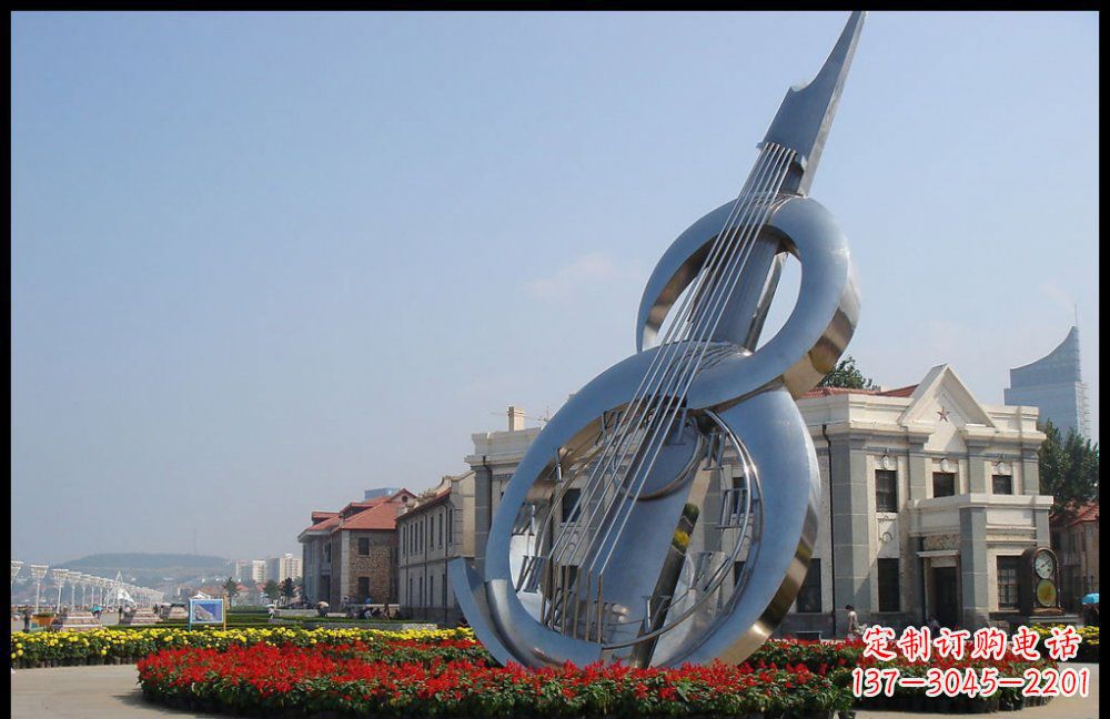 贵阳YFZD-001不锈钢抽象大提琴雕塑