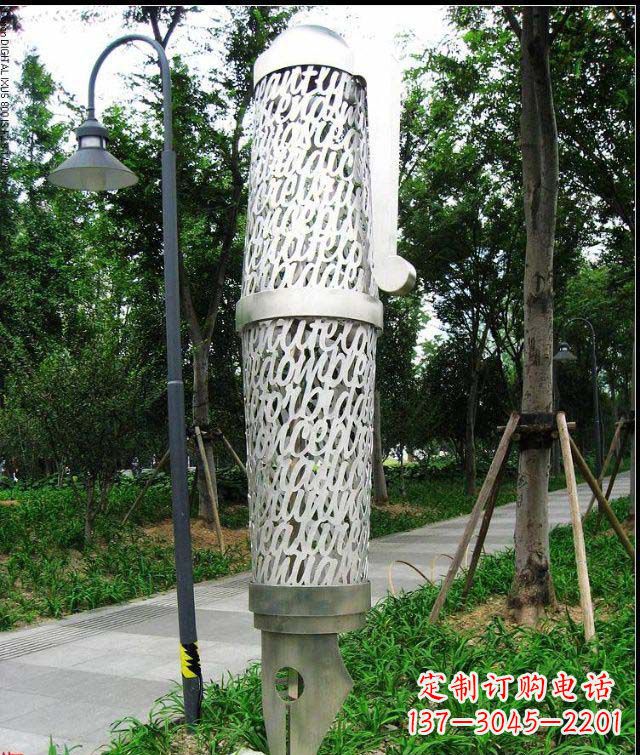 贵阳公园和空间绚丽抽象钢笔雕塑