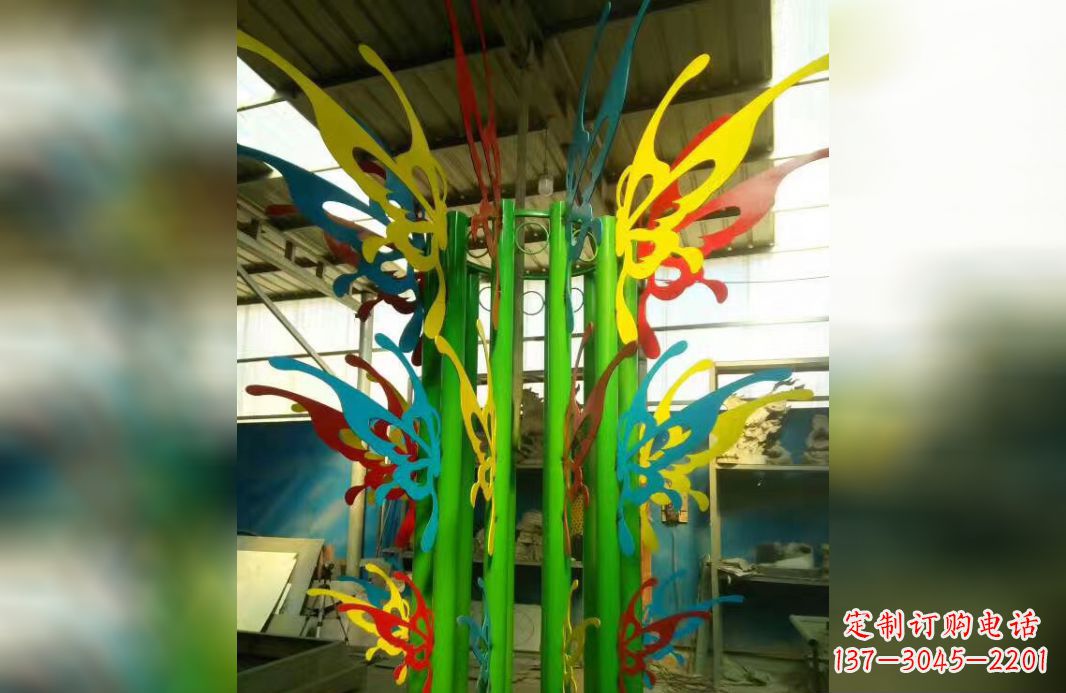 贵阳精致的不锈钢抽象蝴蝶景观雕塑