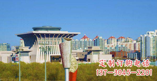 贵阳高端特色不锈钢抽象火炬雕塑
