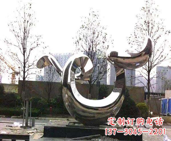 贵阳新品发布不锈钢抽象鲸鱼雕塑