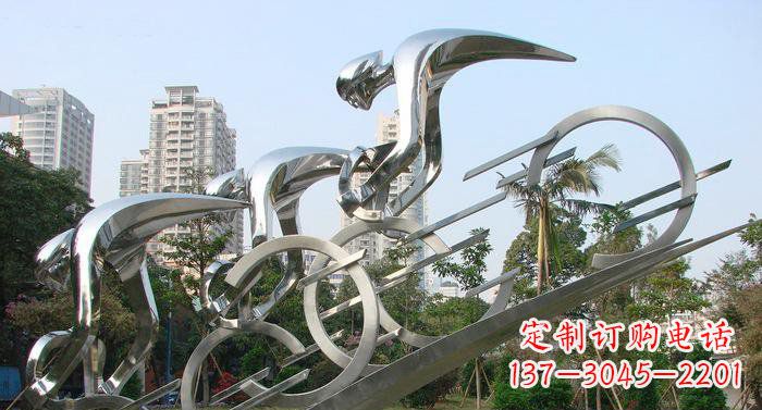 贵阳不锈钢自行车抽象雕塑