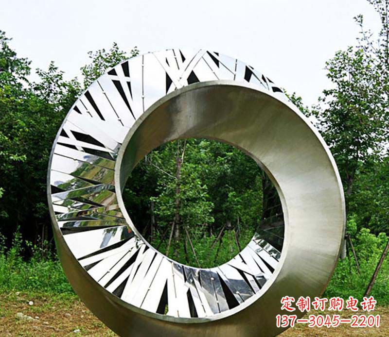 贵阳符号意义深刻的不锈钢抽象圆环雕塑