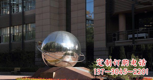 贵阳精美不锈钢制地球与赤道雕塑