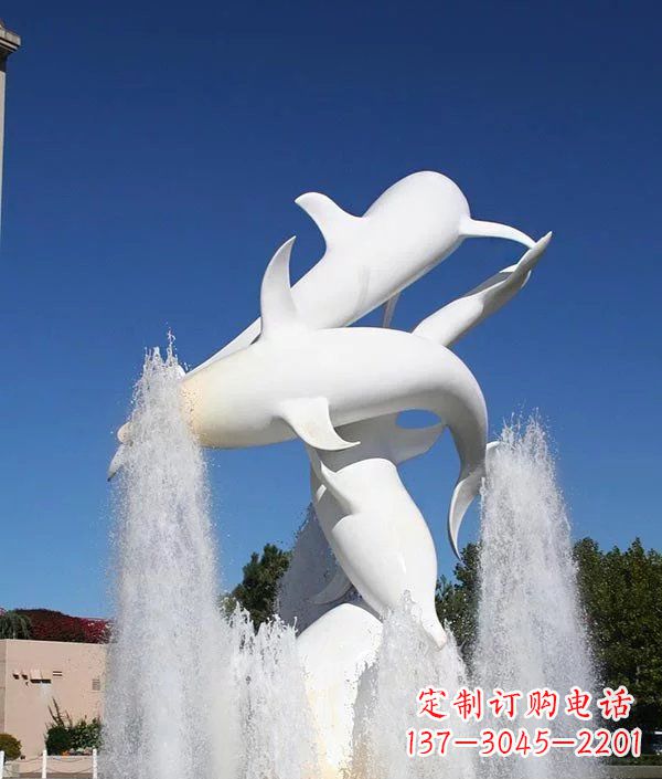 贵阳完美纪念,精致的不锈钢海豚雕塑
