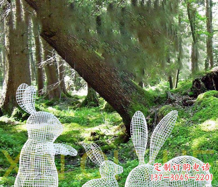 贵阳精美兔子雕塑,点缀你的公园