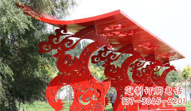 贵阳新潮不锈钢公园凉亭雕塑