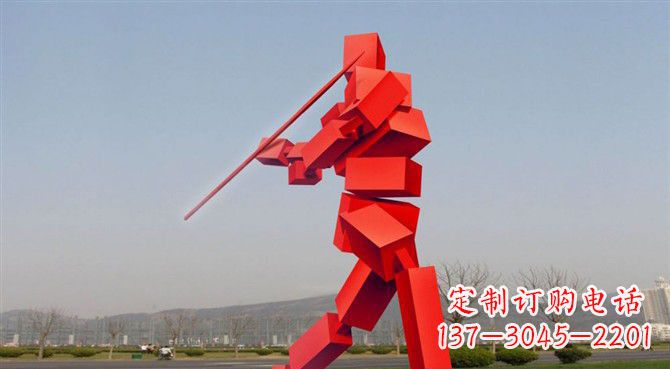 贵阳定制不锈钢标枪雕塑