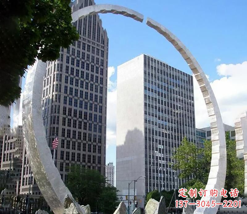贵阳金属圆环景观雕塑