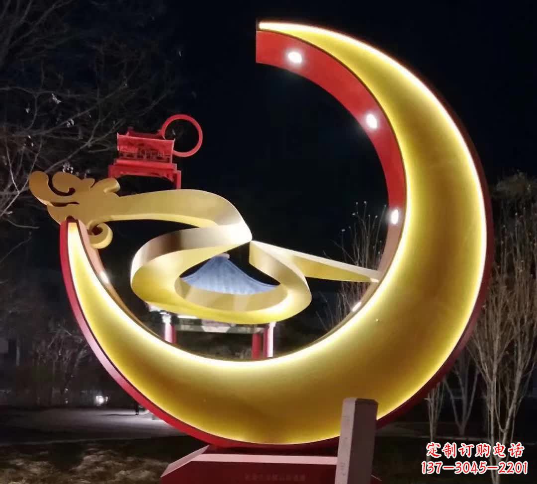 贵阳精致不锈钢月亮雕塑