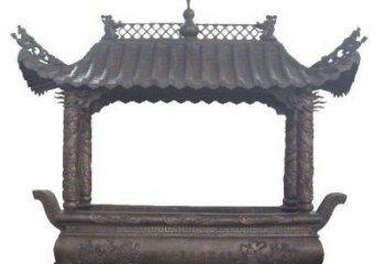 贵阳古典庙宇香炉铜雕