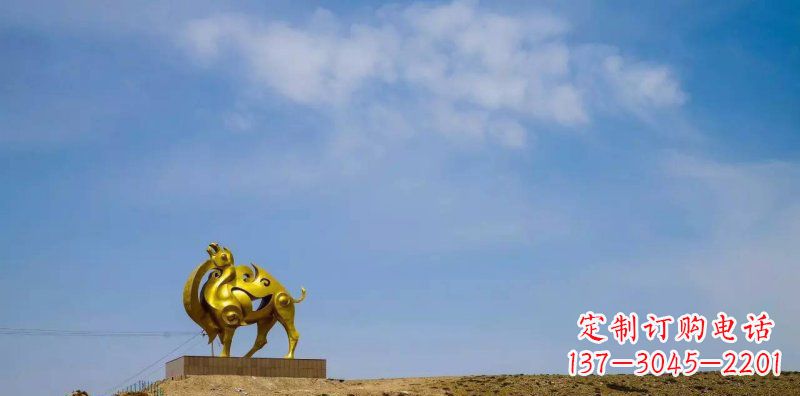 贵阳公园抽象骆驼景观铜雕