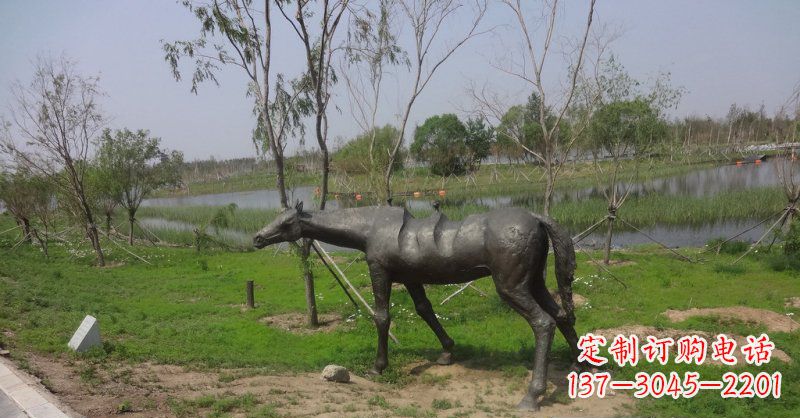 贵阳公园抽象马景观铜雕