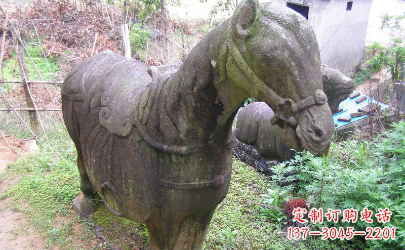 贵阳公园抽象马动物铜雕