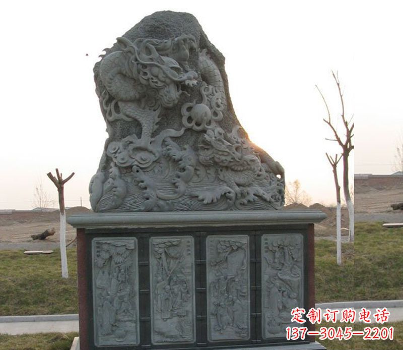 贵阳精美的大理石龙雕塑