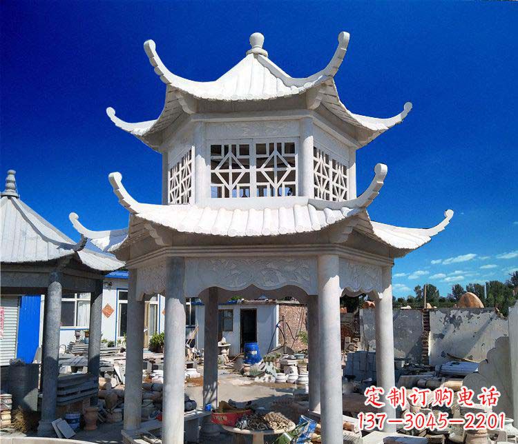 贵阳大理石双层凉亭雕塑