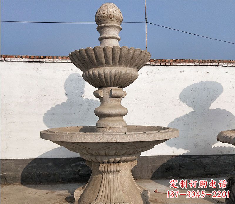 贵阳中领雕塑定制公园大理石喷泉雕塑