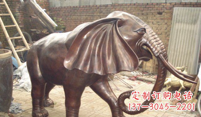 贵阳精美细腻的铸铜大象雕塑