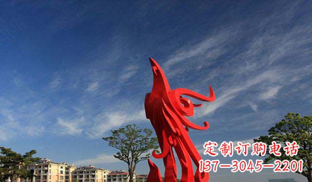 贵阳公园大型不锈钢凤凰雕塑